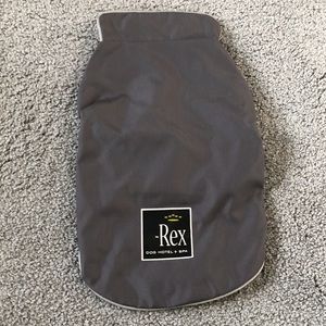 New small dog pet cat grey nylon rain coat S M